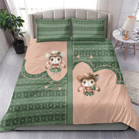 Western Yoke Bedding Set Rabbit Howdy Christmas - Wonder Print Shop
