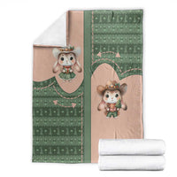 Western Yoke Blanket Rabbit Howdy Christmas - Wonder Print Shop