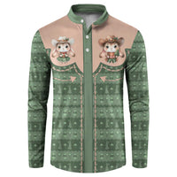 Western Yoke Button Sweatshirt Rabbit Howdy Christmas - Wonder Print Shop