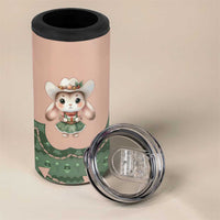 Western Yoke 4 in 1 Can Cooler Tumbler Rabbit Howdy Christmas - Wonder Print Shop