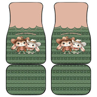 Western Yoke Car Mats Rabbit Howdy Christmas - Wonder Print Shop