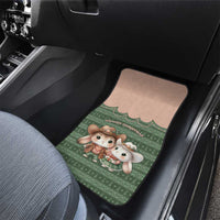 Western Yoke Car Mats Rabbit Howdy Christmas - Wonder Print Shop