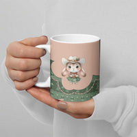 Western Yoke Ceramic Mug Rabbit Howdy Christmas - Wonder Print Shop