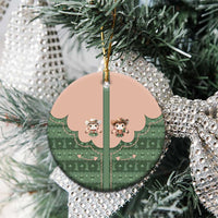 Western Yoke Ceramic Ornament Rabbit Howdy Christmas - Wonder Print Shop