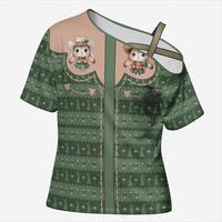 Western Yoke Cross Shoulder Shirt Rabbit Howdy Christmas - Wonder Print Shop