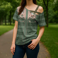 Western Yoke Cross Shoulder Shirt Rabbit Howdy Christmas - Wonder Print Shop