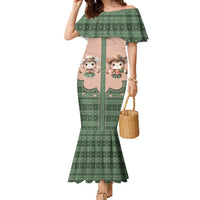 Western Yoke Family Matching Mermaid Dress and Hawaiian Shirt Rabbit Howdy Christmas - Wonder Print Shop