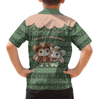 Western Yoke Family Matching Summer Maxi Dress and Hawaiian Shirt Rabbit Howdy Christmas - Wonder Print Shop
