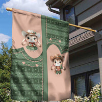 Western Yoke Garden Flag Rabbit Howdy Christmas - Wonder Print Shop