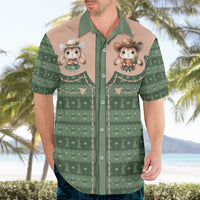 Western Yoke Hawaiian Shirt Rabbit Howdy Christmas - Wonder Print Shop