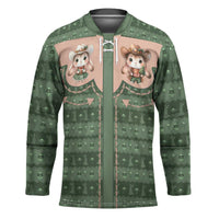 Western Yoke Hockey Jersey Rabbit Howdy Christmas - Wonder Print Shop