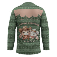 Western Yoke Hockey Jersey Rabbit Howdy Christmas - Wonder Print Shop