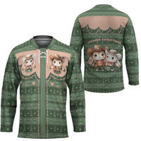 Western Yoke Hockey Jersey Rabbit Howdy Christmas - Wonder Print Shop