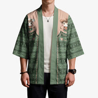 Western Yoke Kimono Rabbit Howdy Christmas - Wonder Print Shop