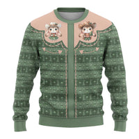 Western Yoke Ugly Christmas Sweater Rabbit Howdy Christmas - Wonder Print Shop