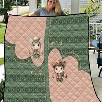 Western Yoke Quilt Rabbit Howdy Christmas - Wonder Print Shop