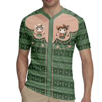 Western Yoke Rugby Jersey Rabbit Howdy Christmas - Wonder Print Shop