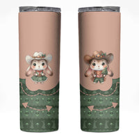 Western Yoke Skinny Tumbler Rabbit Howdy Christmas - Wonder Print Shop