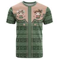 Western Yoke T Shirt Rabbit Howdy Christmas - Wonder Print Shop