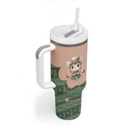 Western Yoke Tumbler With Handle Rabbit Howdy Christmas - Wonder Print Shop