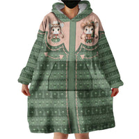 Western Yoke Wearable Blanket Hoodie Rabbit Howdy Christmas - Wonder Print Shop