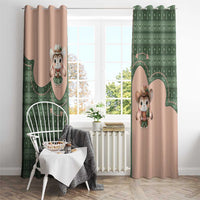 Western Yoke Window Curtain Rabbit Howdy Christmas - Wonder Print Shop