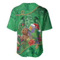 Dominica Christmas Baseball Jersey I Am Dreaming Of A Green Christmas - Wonder Print Shop