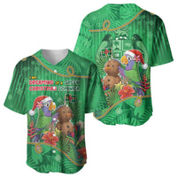 Dominica Christmas Baseball Jersey I Am Dreaming Of A Green Christmas - Wonder Print Shop
