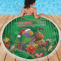 Dominica Christmas Beach Blanket I Am Dreaming Of A Green Christmas - Wonder Print Shop