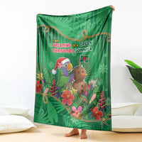 Dominica Christmas Blanket I Am Dreaming Of A Green Christmas - Wonder Print Shop