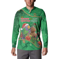 Dominica Christmas Button Sweatshirt I Am Dreaming Of A Green Christmas - Wonder Print Shop