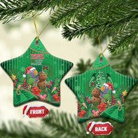 Dominica Christmas Ceramic Ornament I Am Dreaming Of A Green Christmas - Wonder Print Shop