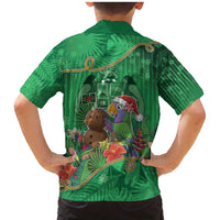 Dominica Christmas Family Matching Mermaid Dress and Hawaiian Shirt I Am Dreaming Of A Green Christmas - Wonder Print Shop