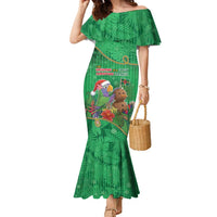 Dominica Christmas Family Matching Mermaid Dress and Hawaiian Shirt I Am Dreaming Of A Green Christmas - Wonder Print Shop