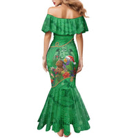 Dominica Christmas Family Matching Mermaid Dress and Hawaiian Shirt I Am Dreaming Of A Green Christmas - Wonder Print Shop