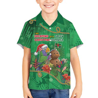 Dominica Christmas Family Matching Mermaid Dress and Hawaiian Shirt I Am Dreaming Of A Green Christmas - Wonder Print Shop