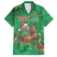 Dominica Christmas Family Matching Off The Shoulder Long Sleeve Dress and Hawaiian Shirt I Am Dreaming Of A Green Christmas - Wonder Print Shop
