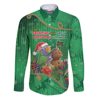 Dominica Christmas Family Matching Off The Shoulder Long Sleeve Dress and Hawaiian Shirt I Am Dreaming Of A Green Christmas - Wonder Print Shop