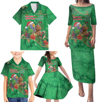 Dominica Christmas Family Matching Puletasi and Hawaiian Shirt I Am Dreaming Of A Green Christmas - Wonder Print Shop