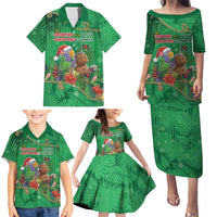 Dominica Christmas Family Matching Puletasi and Hawaiian Shirt I Am Dreaming Of A Green Christmas - Wonder Print Shop