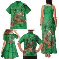 Dominica Christmas Family Matching Tank Maxi Dress and Hawaiian Shirt I Am Dreaming Of A Green Christmas - Wonder Print Shop