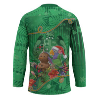 Dominica Christmas Hockey Jersey I Am Dreaming Of A Green Christmas - Wonder Print Shop