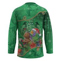 Dominica Christmas Hockey Jersey I Am Dreaming Of A Green Christmas - Wonder Print Shop