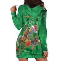 Dominica Christmas Hoodie Dress I Am Dreaming Of A Green Christmas - Wonder Print Shop