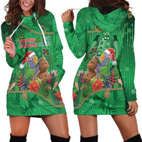 Dominica Christmas Hoodie Dress I Am Dreaming Of A Green Christmas - Wonder Print Shop