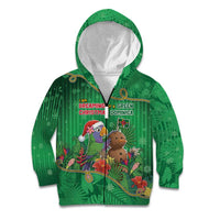 Dominica Christmas Kid Hoodie I Am Dreaming Of A Green Christmas - Wonder Print Shop