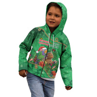 Dominica Christmas Kid Hoodie I Am Dreaming Of A Green Christmas - Wonder Print Shop