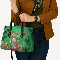 Dominica Christmas Leather Bag I Am Dreaming Of A Green Christmas - Wonder Print Shop