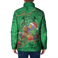 Dominica Christmas Padded Jacket I Am Dreaming Of A Green Christmas - Wonder Print Shop
