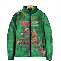 Dominica Christmas Padded Jacket I Am Dreaming Of A Green Christmas - Wonder Print Shop